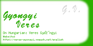 gyongyi veres business card